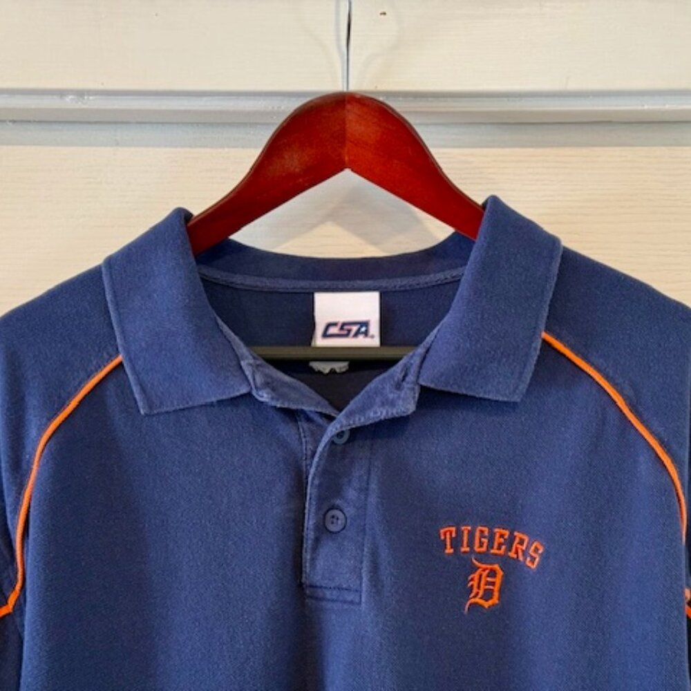 Detroit Tigers CSA LICENSED Polo Shirt, Men's LARGE